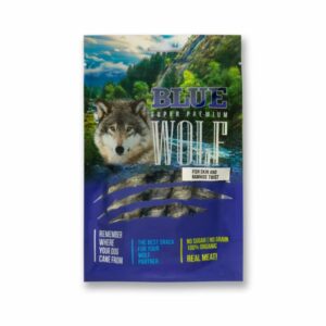 חטיף דג מלופף על עור בקר – BLUE WOLF