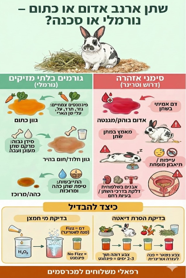 סימני אזהרה בשתן של ארנבים